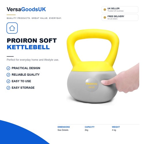 Proiron soft kettlebell - kettlebell, 2kg