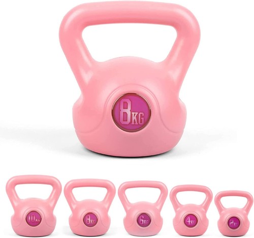 Pink vinyl kettlebell - pink,